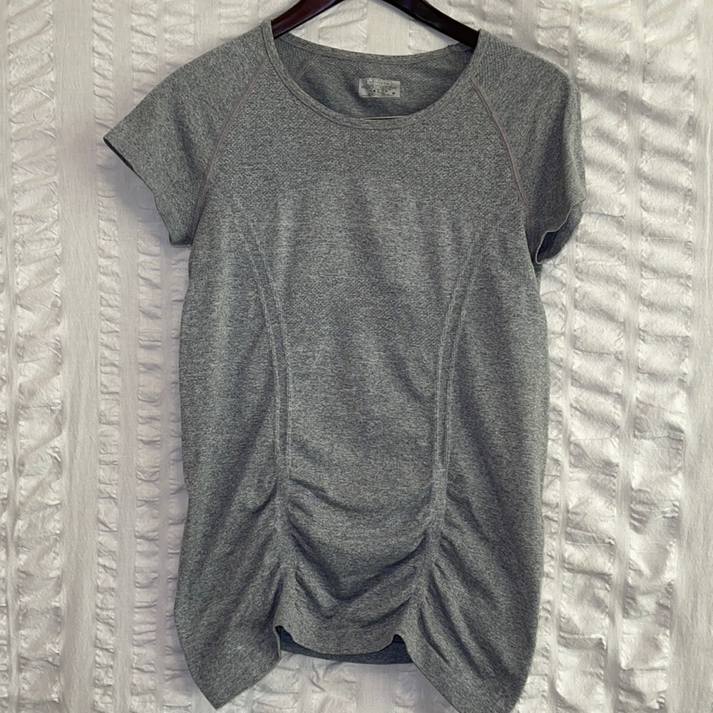 Athleta Ruched Workout Tee Shirt